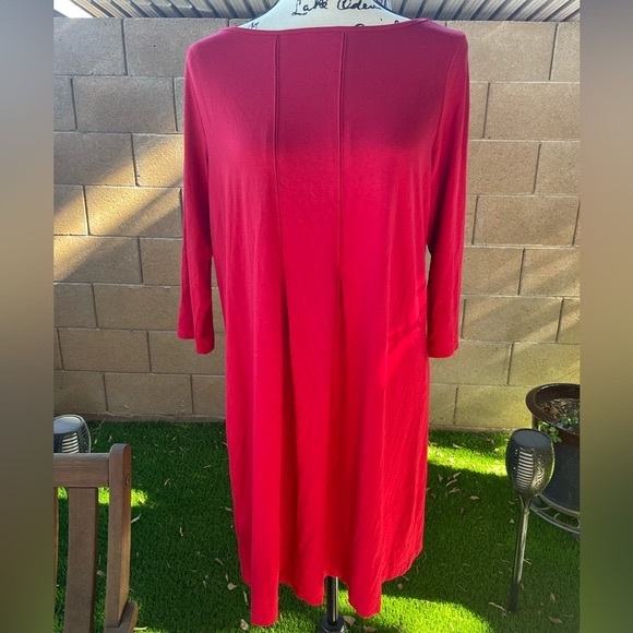 J. Jill Dresses Jjill Wearever Collection Petite True Red Aline